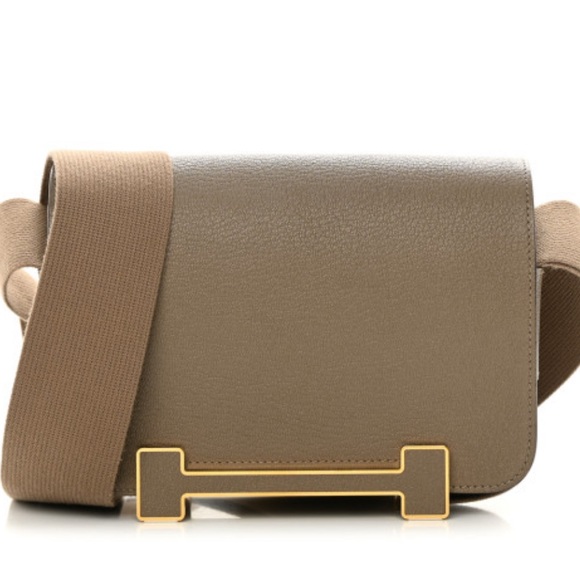 ❌ SOLD New HERMES Chevre Mysore Geta Beige De Weimar Messanger Bag - Picture 1 of 8